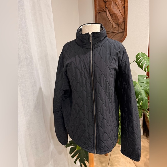 Burberry Jackets & Blazers - Burberry London Quilted Jacket Nova Check Lining Full Zip Large